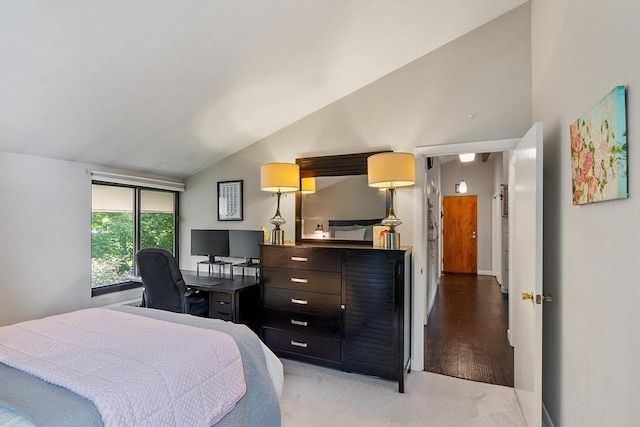 7 Longwood Dr Unit 212, Andover, MA 01810 - carpeted bedroom with lofted ceiling and an office area
