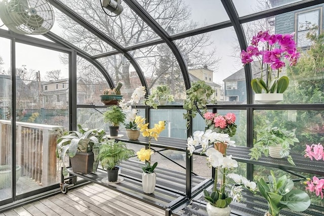 sunroom / solarium with a healthy amount of sunlight