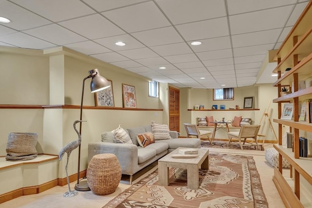 view of carpeted living room