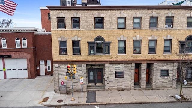 view of building exterior with a garage