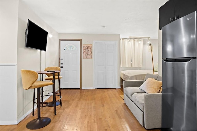 living room featuring light hardwood / wood-style flooring