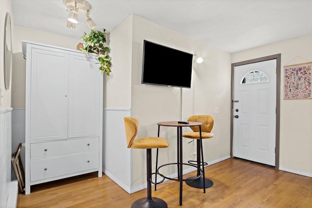 entryway featuring light hardwood / wood-style floors