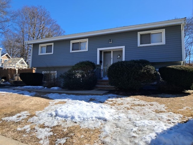 view of split foyer home