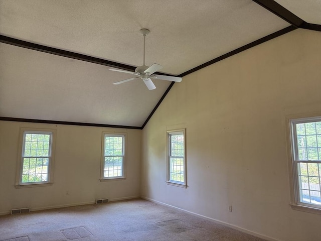 6 J William Hts, Millis, MA 02054 - carpeted empty room featuring a ceiling fan, a textured ceiling, and high vaulted ceiling