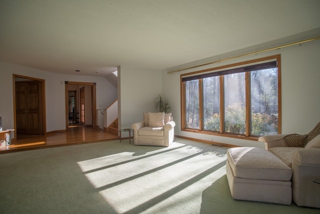 view of carpeted living room