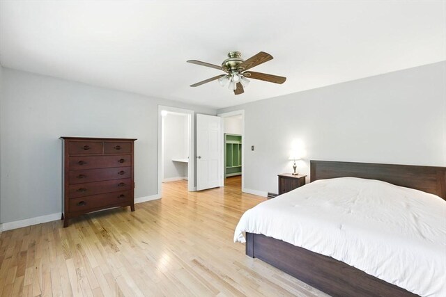 2 Silverwood Ter, South Hadley, MA 01075 - bedroom featuring light wood-type flooring, baseboards, and ceiling fan