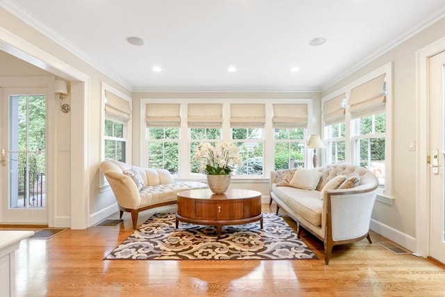 sunroom / solarium with visible vents