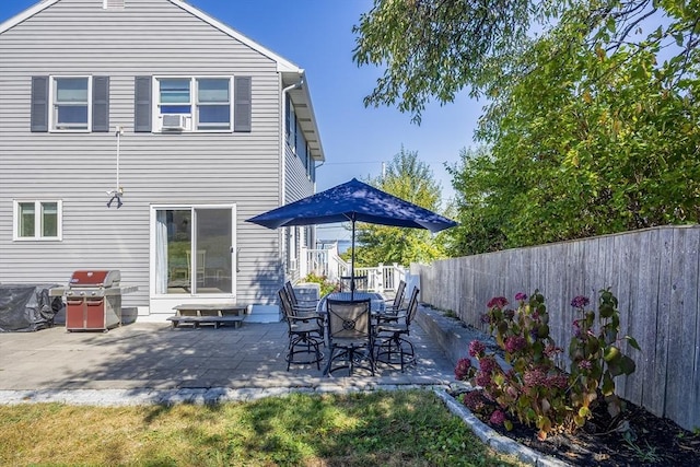 38 Point Allerton Ave, Hull, MA 02045 - view of patio / terrace with grilling area, a fenced backyard, and cooling unit