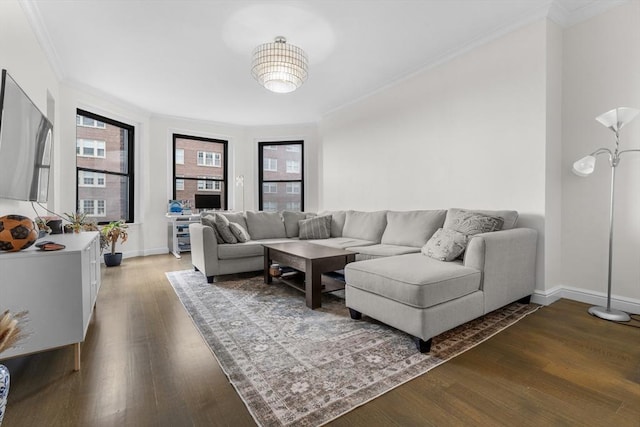 4 Charlesgate E Unit 504, Boston, MA 02215 - living area with crown molding and wood finished floors