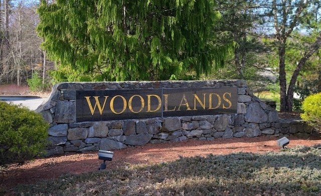 view of community sign