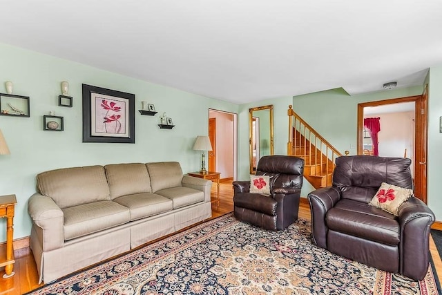 23 Willard St, Dedham, MA 02026 - living room with stairs and wood finished floors
