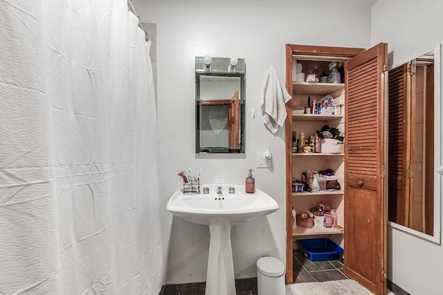 71 Draper St, Boston, MA 02122 - full bathroom with a shower with shower curtain