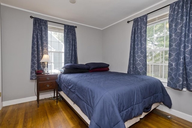 156 Powell, Springfield, MA 01118 - bedroom with crown molding, wood finished floors, baseboards, and multiple windows