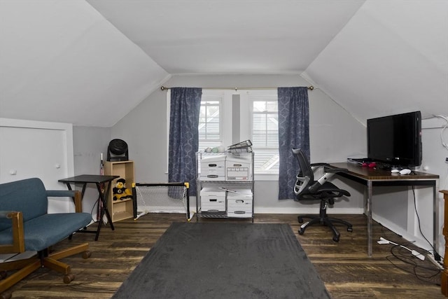 156 Powell, Springfield, MA 01118 - office featuring lofted ceiling, wood finished floors, and baseboards