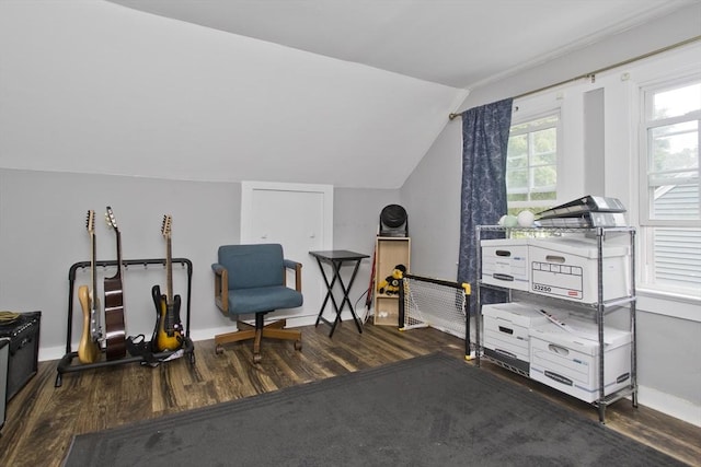 156 Powell, Springfield, MA 01118 - sitting room with vaulted ceiling, wood finished floors, and baseboards