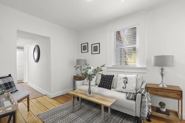 63 Adams St, Bourne, MA 02532 - living area featuring baseboards and wood finished floors