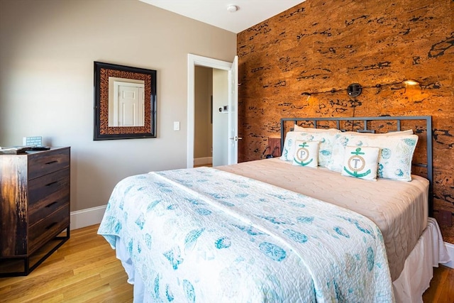 bedroom featuring light hardwood / wood-style flooring