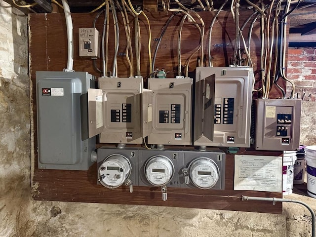 utilities with electric panel and electric meter