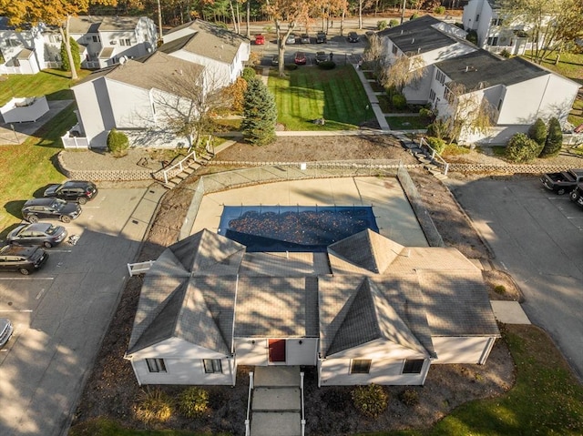 drone / aerial view featuring a residential view