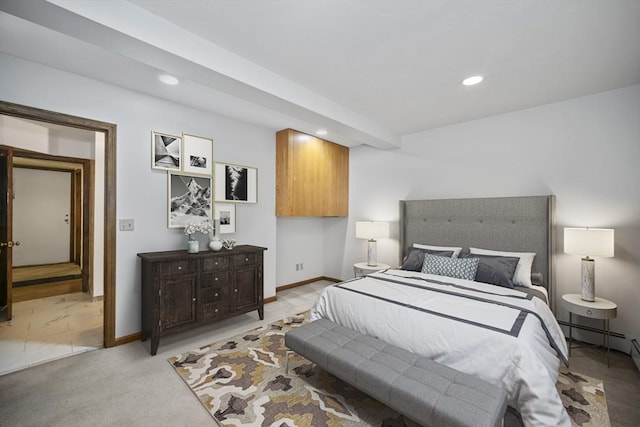 view of carpeted bedroom