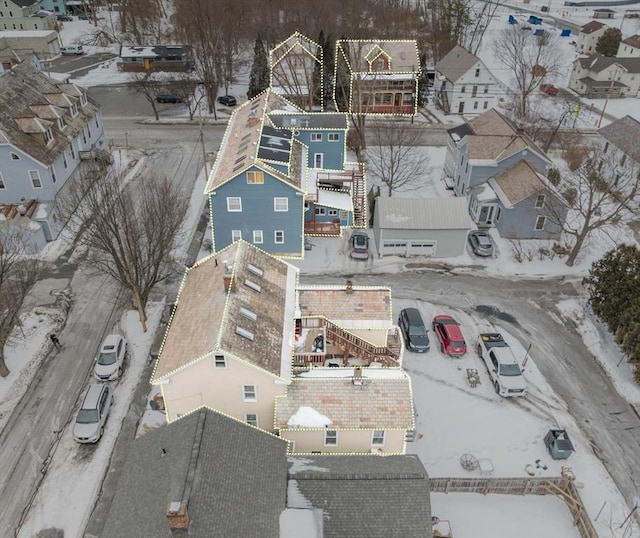 bird's eye view with a residential view