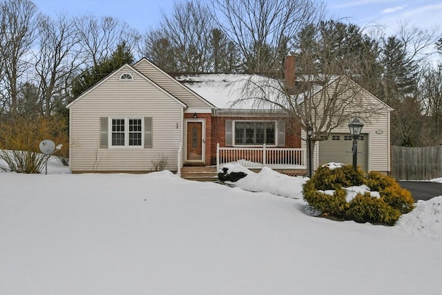 single story home with a garage