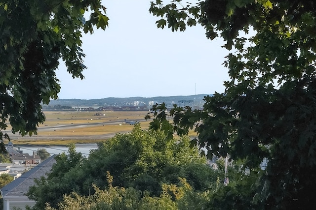 view of mountain feature with a rural view