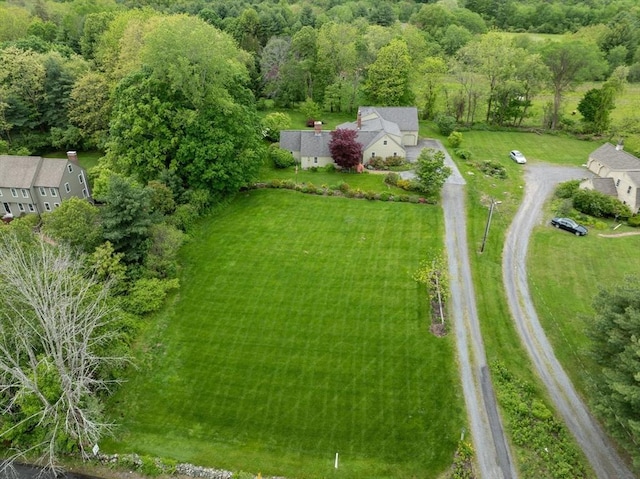 75 Haynes Rd, Sudbury, MA 01776 - aerial view of property and surrounding area featuring a heavily wooded area