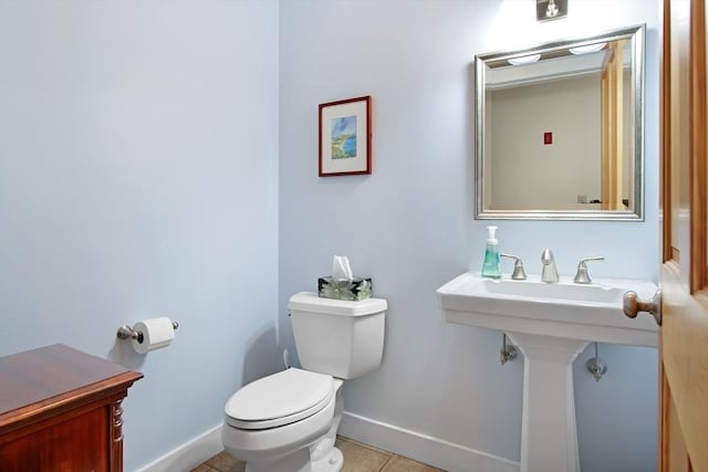 144 Worcester Rd, New Braintree, MA 01531 - bathroom with toilet, tile patterned floors, and baseboards