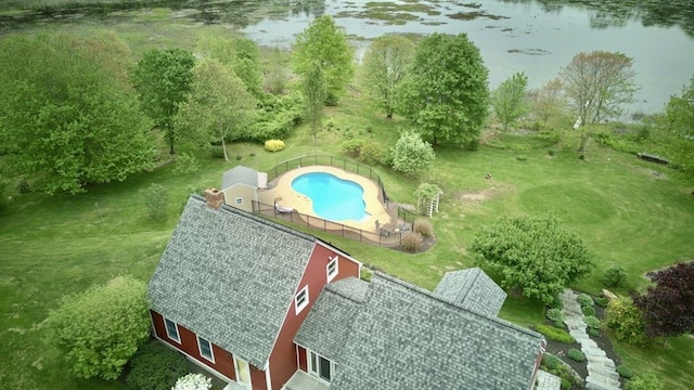 144 Worcester Rd, New Braintree, MA 01531 - aerial view of property and surrounding area featuring a pool and a large body of water