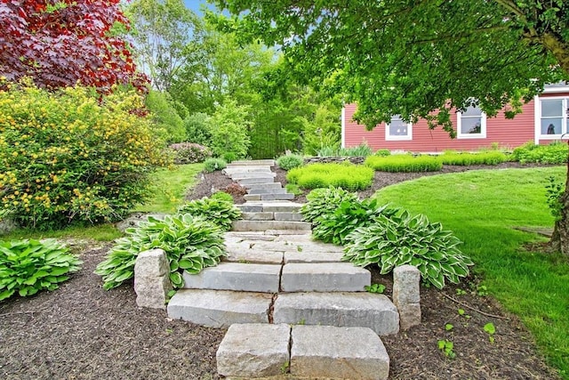 144 Worcester Rd, New Braintree, MA 01531 - view of yard featuring stairway