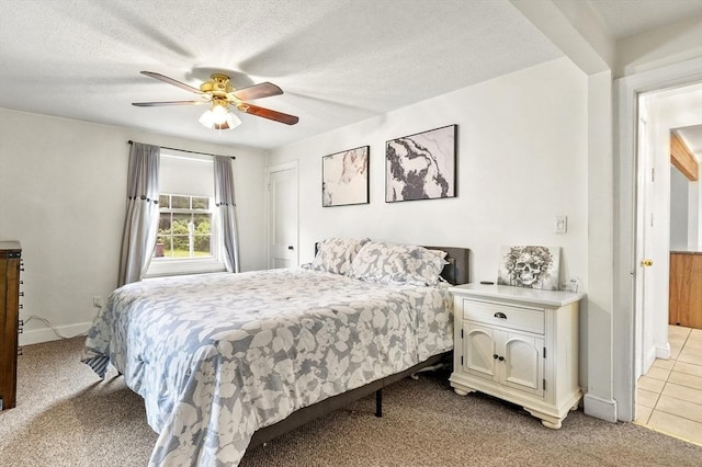 2 Putnam Ln, Auburn, MA 01501 - bedroom featuring light colored carpet, a ceiling fan, and a textured ceiling
