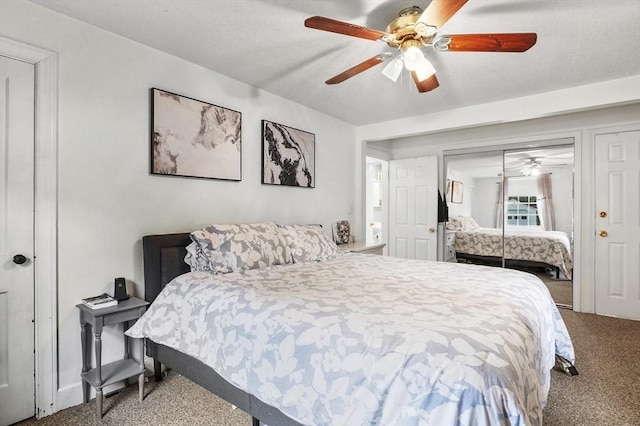 2 Putnam Ln, Auburn, MA 01501 - bedroom with carpet flooring, ceiling fan, and a closet