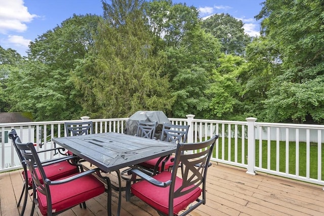 2 Putnam Ln, Auburn, MA 01501 - wooden terrace with outdoor dining area and area for grilling