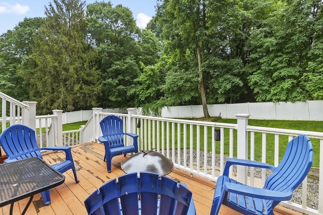 2 Putnam Ln, Auburn, MA 01501 - wooden terrace with a fenced backyard and a fire pit