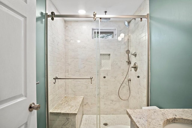 3 Manomet Rd, Woburn, MA 01801 - bathroom with vanity and a shower stall