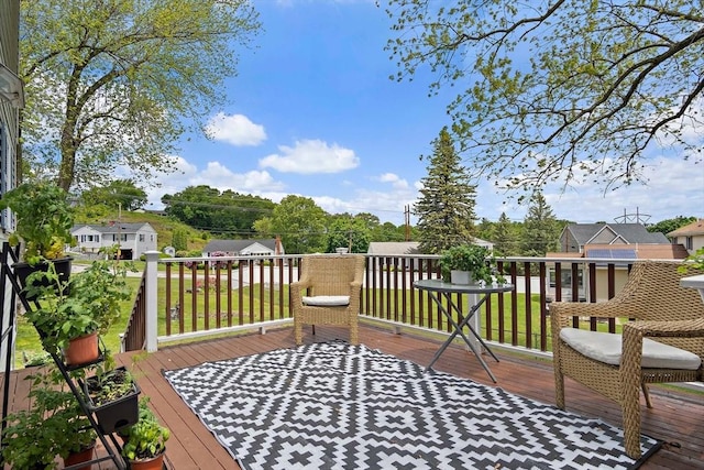 3 Manomet Rd, Woburn, MA 01801 - wooden terrace with a residential view