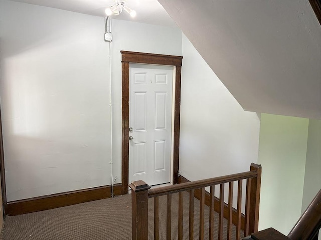 30-32 Loxwood St, Worcester, MA 01604 - stairway featuring carpet floors and baseboards