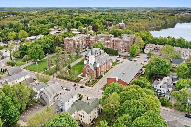 28 Broad St Unit 205, Marlborough, MA 01752 - bird's eye view of a large body of water and a heavily wooded area