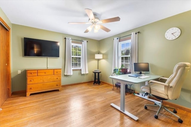 115 Winter St, Whitman, MA 02382 - office with light wood finished floors and a ceiling fan
