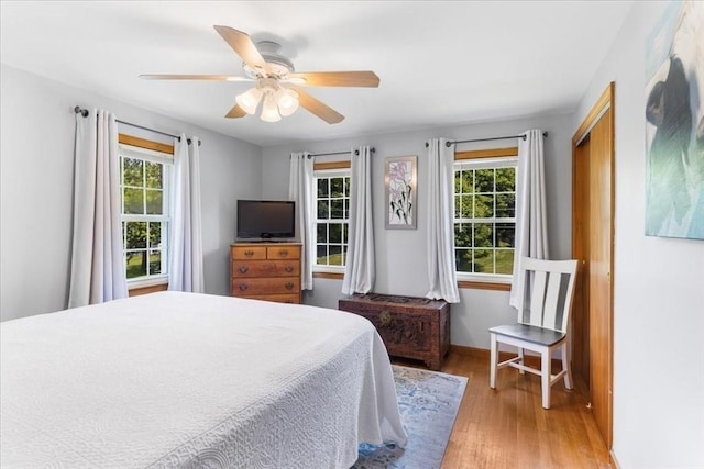 115 Winter St, Whitman, MA 02382 - bedroom with wood finished floors and ceiling fan