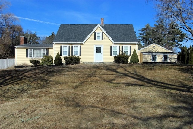 view of front of house featuring a front yard