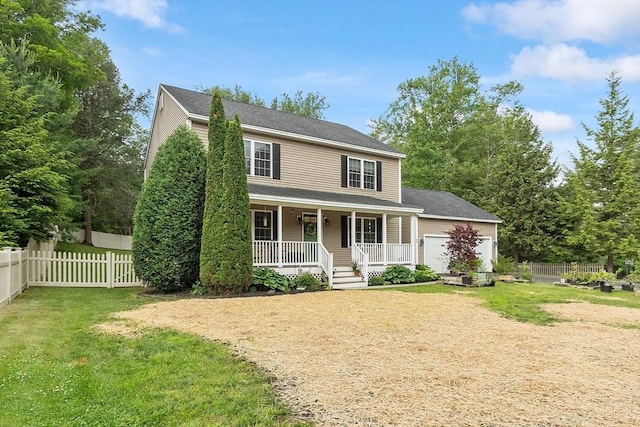 38 Phyllis Ln, Greenfield, MA 01301 - view of front facade with a porch and a garage