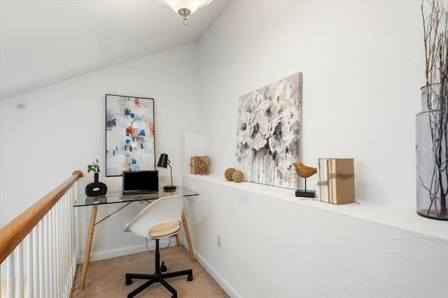 4 Patriots Blvd Unit 4, Hopkinton, MA 01748 - office area with lofted ceiling, carpet flooring, and baseboards
