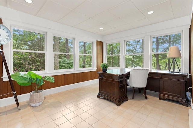 9 Twig Rush Ln, West Newbury, MA 01985 - home office featuring recessed lighting and light tile patterned flooring