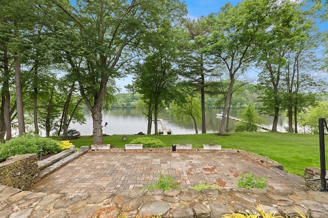 9 Twig Rush Ln, West Newbury, MA 01985 - view of patio / terrace with a water view
