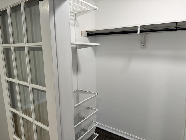 view of walk in closet