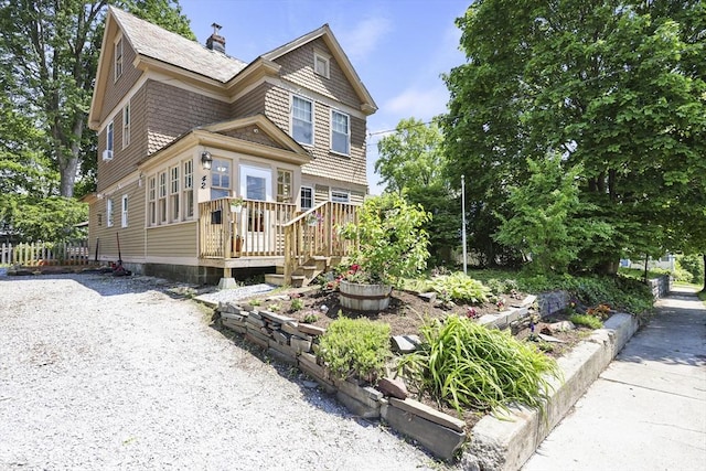 42 Briggs Ave, Pittsfield, MA 01201 - view of front facade featuring a chimney