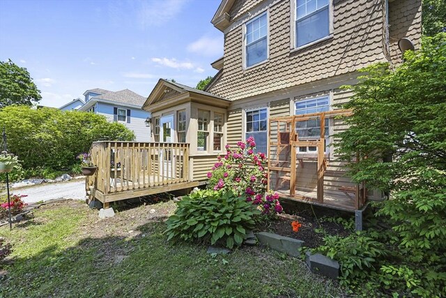 42 Briggs Ave, Pittsfield, MA 01201 - rear view of property with a deck