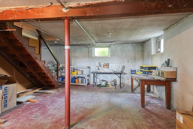 7 Broad St, Belmont, MA 02478 - basement with stairs